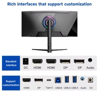بسعر المصنع 34 بوصة ألتروادي للألعاب Monitores منحنى كومبيوتر مكتبي msi 34 بوصة شاشة منحنية 4k 47 hz