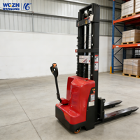 Gerbeur électrique WGZN haute performance 2000 kg, moteur DC, batterie plomb-acide, pneus polyuréthane, transmission intégrale, opération debout