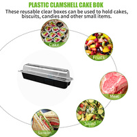 Plateau à sushi en PET personnalisé en gros avec couvercle transparent, boîtes de conteneurs alimentaires en plastique jetables
