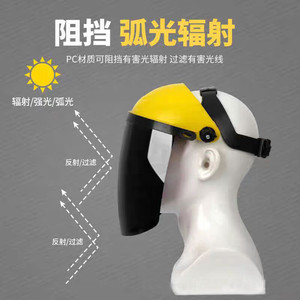 <b>Protective</b> Face <b>Shield</b> PC Full Face Hood Impact Resistant Anti Scratch Workshop Grinding Cutting Use - Product Image 2