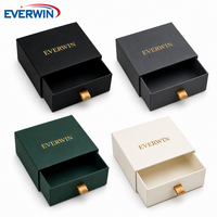 Boîte cadeau de luxe personnalisée EVERWIN avec cordon de serrage, emballage rigide en papier pour bijoux, cosmétiques, bougies, montres, cadeaux de marque