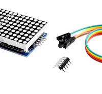 MAX7219 Modul Tampilan LED Matriks Titik 32X8 4 In 1 Antarmuka 5Pin Papan Tampilan Matriks LED Dapat Disusun Bertingkat