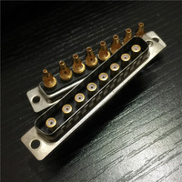 Konektor Koaksial D-SUB 8W8 Soldering RF Male Plug Ramah Lingkungan Berlapis Emas 8-Pin Komponen Sistem Vakum Tinggi