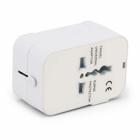 Adaptador de viaje universal Worldwide International All in One Plug and Socket con puertos de carga USB duales para EE. UU. UE Reino Unido AUS
