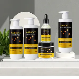 Private Brand Argan Oil Shampoo 500ml Hair Moisturizing Nourishing Shampoo Shower Gel Set