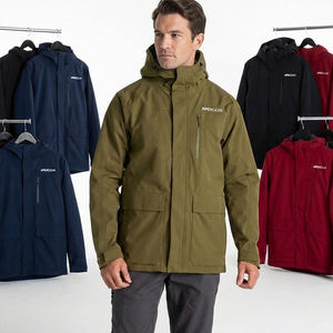 جاكيت تكتيكي مقاوم للماء والرياح متعدد الجيوب بالجملة، سترة أنيقة ومتينة متوسطة الطول، جاكيت للمشي لمسافات طويلة مقاوم للمطر وقابل للتنفس - Product Image 1