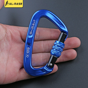 Aluminum Alloy Carabiner Type D 10x6cm Locking Safety Buckle For Rock Climbing Outdoor Fitness - Product Image 2