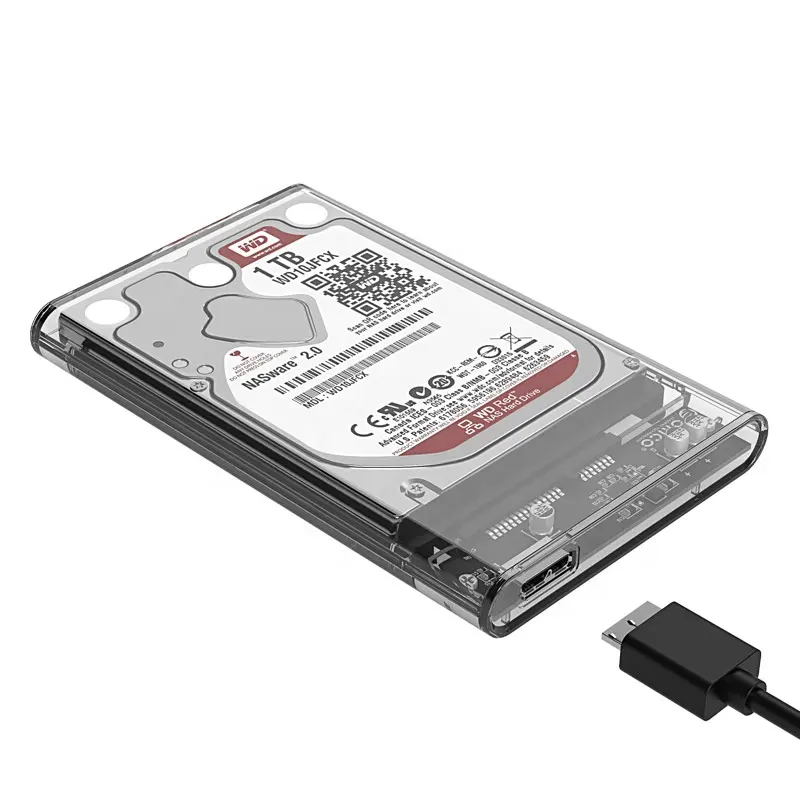 ORICO करने के लिए 2.5 इंच SATA यूएसबी 3.0 पारदर्शी और एल्यूमीनियम हार्ड ड्राइव संलग्नक HDD मामले HDD के लिए SSD डिस्क 5gbps HD बाहरी HDD बॉक्स