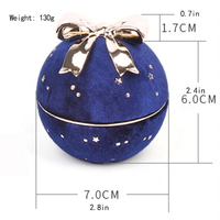 Boîte à bijoux en velours créative et exquise, ciel étoilé circulaire, anneau, collier, boucles d'oreilles, adaptée pour Noël