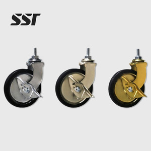 ShingStar 3 pouces vis chromé universel roue à manger universel PP roulette chariot muet roue pp meubles roulette - Product Image 1