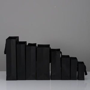 GiGO Sacs à provisions en <span class=keywords><strong>papier</strong></span> noir recyclé <span class=keywords><strong>personnalisé</strong></span> Sacs en <span class=keywords><strong>papier</strong></span> cadeau durables en gros avec poignées - Product Image 3