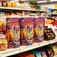 Sachets Doypack en plastique personnalisés 3,5g 7g 14g, anti-odeur, en Mylar, avec fermeture éclair refermable pour l'emballage de snacks, tabac et bonbons