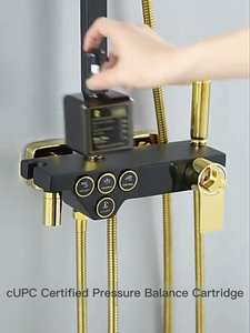 Ensemble de douche mural pour salle de bain avec pommeau de pluie en métal, vente en gros - Product Image 6