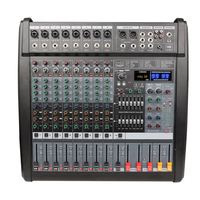 Mezclador de Potencia Profesional MT de 8/12/16/24 Canales, Consola de Audio para DJ, Sistema de Sonido para Escenarios, Espectáculos en Vivo, Iglesias y Estudios