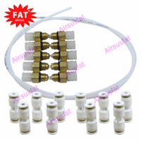 Kits de réparation de compresseur de suspension pneumatique Valve d'air M8 avec tuyau en nylon de 4mm de diamètre extérieur et raccord d'air de 4mm à 4mm