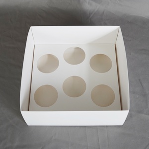 Packaging Clear Plastic Pet Acetate Cupcake <b>Box</b> With Paper Insert 6ct Bento Cupcake <b>Box</b> - Product Image 4