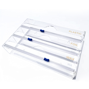 Dispenser <span class=keywords><strong>2</strong></span> in 1 <span class=keywords><strong>3</strong></span> in 1 Wrap Dispenser per carta cerata Dispenser per fogli di alluminio con taglierina per cassetti Dispenser per involucro acrilico - Product Image 2