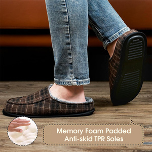 <span class=keywords><strong>Mocassins</strong></span> classiques à carreaux antidérapants en TPR avec mousse à mémoire de forme pour la chambre à coucher <span class=keywords><strong>mocassins</strong></span> à enfiler style <span class=keywords><strong>mocassins</strong></span> confortables pour hommes - Product Image 3