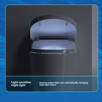 Siège de toilette intelligent pour salle de bain Bidet Commode montée au sol Placard à eau Siège de toilette intelligent Couvercle de bidet électrique