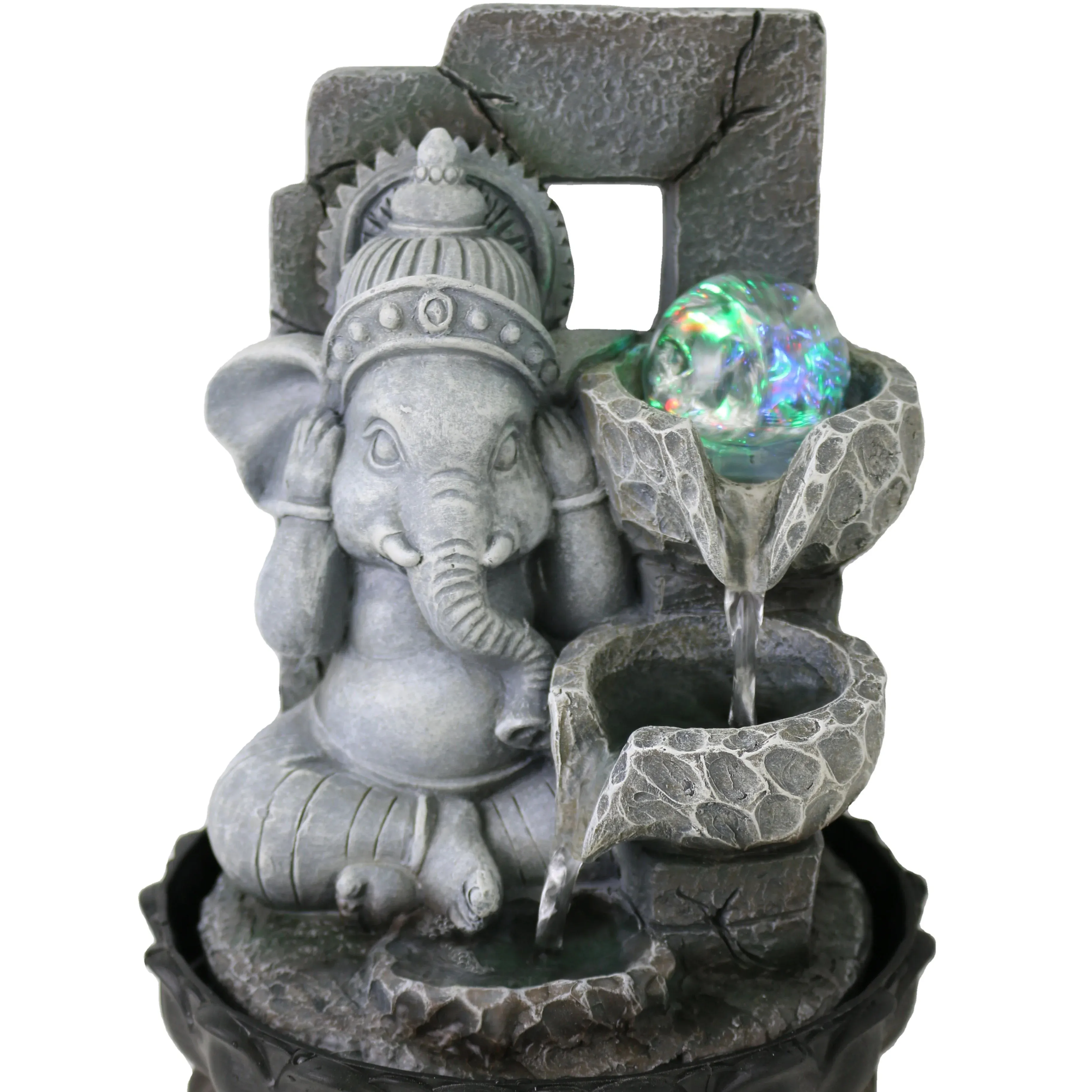 Neues beliebtes Indoor Harz Handwerk Wassersprung Elefant Buddha Dekoration Hersteller maßgeschneidert niedriger Preis Verkauf