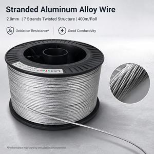 Famoso <span class=keywords><strong>Filo</strong></span> in Lega di Alluminio Lanstar di Alta Qualità Certificato, 400m Multi Stand 2.0mm <span class=keywords><strong>per</strong></span> <span class=keywords><strong>Recinzioni</strong></span> Elettriche da Esterno - Product Image 1