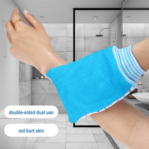 <span class=keywords><strong>Gants</strong></span> de bain de rayonne en fibre de viscose double face personnalisés pour enlever les peaux mortes. - Product Image 5