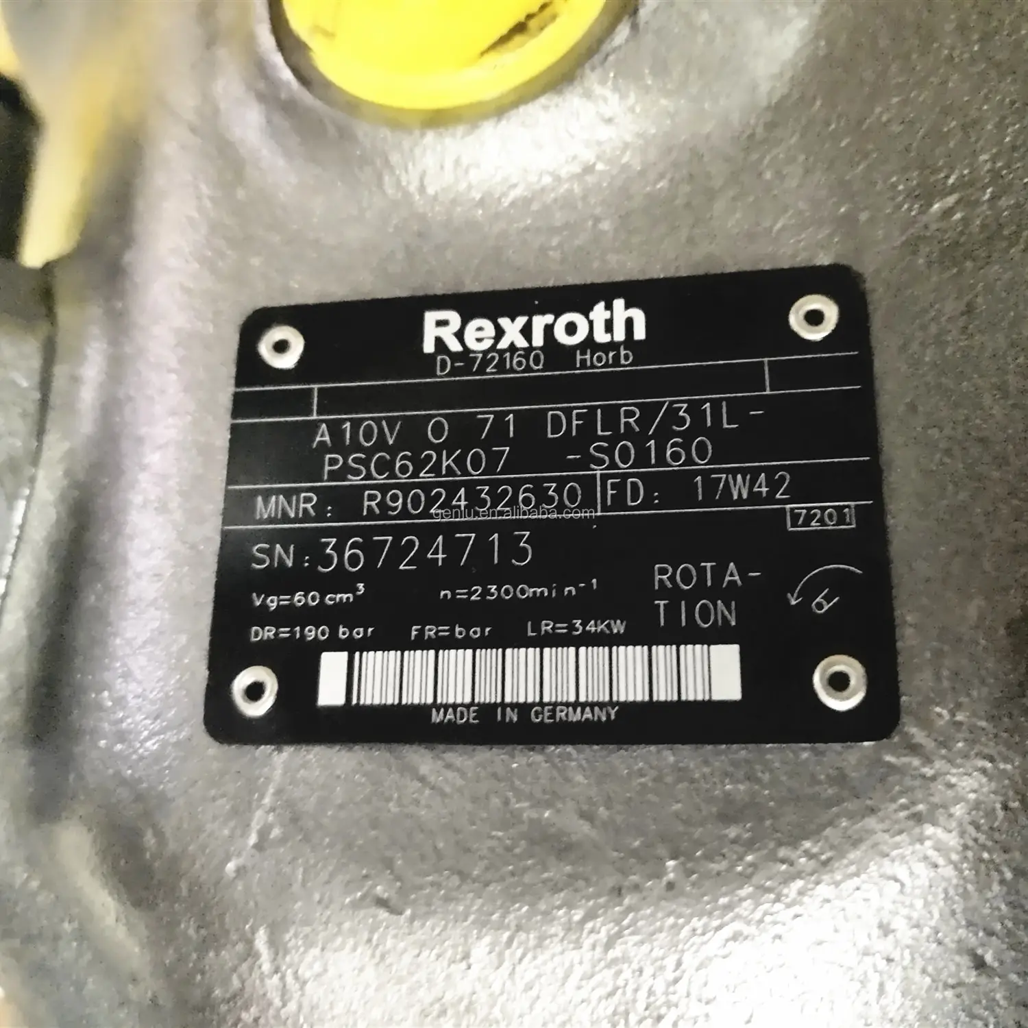 Zhenyuan zhenyuan hidrolik eksenel pistonlu değişken pompa A10VO A10VSO A10VO100 R902502996 A10VSO100DFR1 /31R-VPA12N00 deplasmanlı pompa