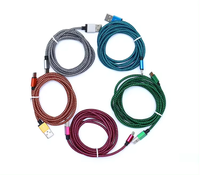 Cable cargador trenzado de nailon de 6 pies/2M, cable USB tipo C para todos los cables adaptadores de tipo C Android para Samsung para iPhone IOS