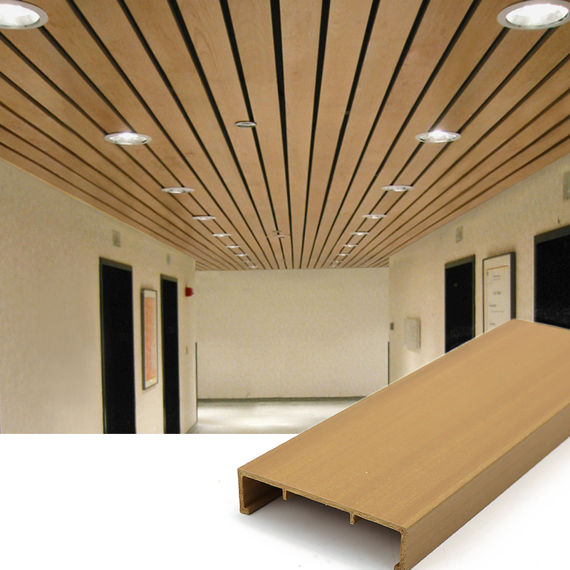 Easy-installing Waterproof Suspender Ceiling Wood Plastic Decorative Wpc Interior Ceiling