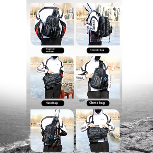 Sac de Rangement Multifonctionnel en Nylon Épais et Imperméable de Grande Capacité 20L pour Équipement de Pêche, Pêche à la Mouche en Plein Air, Unisexe - Product Image 4