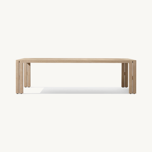 Table à manger en bois extra longue pour patio MATIRA TEAK RECTANGULAIRE, meubles en bois faits à la main - Product Image 1