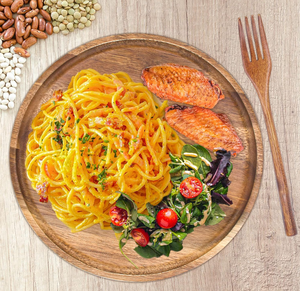 Sản Phẩm Phổ Biến Tấm Gỗ Tái Sử Dụng Handmade Gỗ Tự Nhiên Flatware <span class=keywords><strong>Set</strong></span> Gỗ Platter Với Dĩa Cho Nhà Bếp - Product Image 6