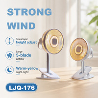 Ventilateur sur pied portable en plastique rechargeable USB, puissant, avec télécommande LED, fabriqué en Chine
