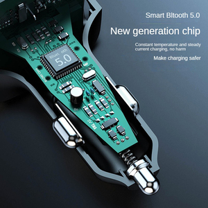 C26 nhà máy Outlet ánh sáng đầy màu sắc RGB kép 2 USB Type-C xe sạc Handfree đài phát thanh xe MP3 máy nghe nhạc FM xe Transmitter - Product Image 4