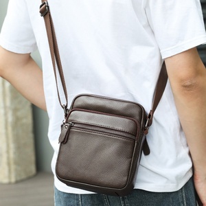 Sac de bureau pour <span class=keywords><strong>homme</strong></span> en cuir véritable, style mode, avec poignée supérieure, bandoulière et messager, pour usage quotidien B0061 - Product Image 2
