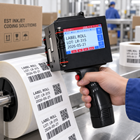 Imprimante jet d'encre portable HD à écran tactile économique pour codes QR, images et dates sur œufs – Imprimante industrielle pour entrepôts