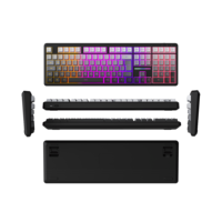Clavier à membrane IP108 PRO, taille standard, 108 touches, sans fil tri-mode, rétroéclairage RGB, disposition portugaise, sensation mécanique, gaming avec bouton rotatif