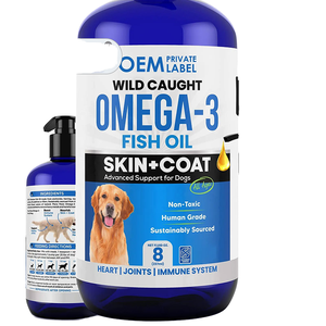 Aceite de Pescado EPA DHA Omega 3 para Perros, Tratamientos Totalmente Naturales para el Cuidado de la Piel y el Pelaje, Salmón Salvaje para la Salud, Suplemento para el Cuidado de la Salud de las Mascotas - Product Image 1