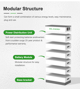 Sistema de Almacenamiento de Energía con Batería de Gran Capacidad GSL ENERGY, Sistema de Energía Doméstico de Alto Voltaje 10KW 15kWh 20kWh 25kWh, Batería Apilable - Product Image 2