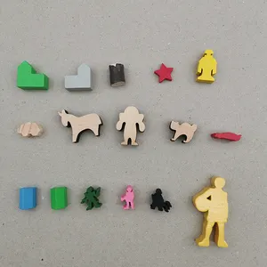 custom wooden meeple set multicolor accessories for card game wood token piece board game piece wooden pawn meeple