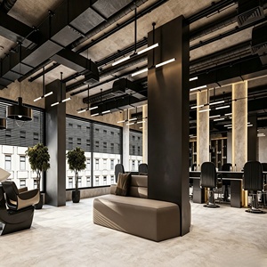 Barber Salon Interior Design Custom Full Room Salon Station Manicure Shop Display Layout Hair Salon Store Decoration Renovation - Product Image 4