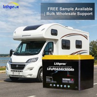 Batterie LiFePO4 haute capacité 25,6V 300AH Grade A Portable 6000 Cycles RV Smart BMS RS485 Terminal M8 CE RoHS IP67 OEM ODM