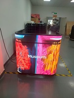 Comptoir de réception et de caisse de l'entreprise GS Exhibition, écran LED numérique couleur pleine, haute luminosité, sur mesure, pour intérieur