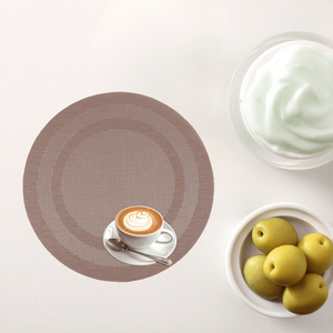 Nouveau Set de Table Classique en PVC Tressé, Imperméable et Lavable, pour Cuisine, Sous-Verre, Tapis de Bol, Set de Table en PU, Tapis de Table à Manger Anti-Brûlure avec Drainage - Product Image 1