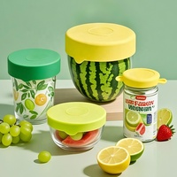 Jeu de couvercles de cuisine personnalisés, réutilisables et extensibles en silicone avec joint flexible, couvercles de récipient alimentaire en silicone pour produits alimentaires