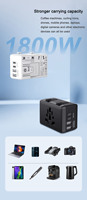 Chargeur mural universel USB Type-C international, charge ultra-rapide QC3.0/PD, prise en charge de la protection contre les surcharges, nouvel adaptateur de voyage
