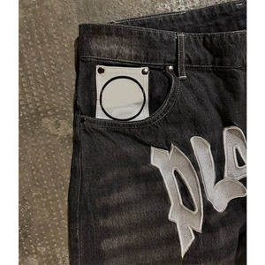 Pantalones Vaqueros de Mezclilla Bordados Personalizados para Hombre, Jeans de Diseñador - Product Image 4