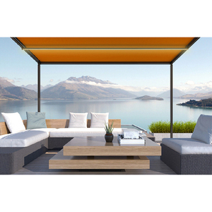 Pergola de terrasse rétractable motorisée de style moderne avec toit électrique en PVC et structure en alliage d'aluminium, auvent rétractable - Product Image 4