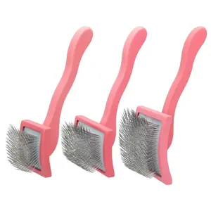 Grooming Brush Top Quality Custom Logo Wooden Long Pin Cat Hair Brush Pet Dog Grooming Slicker Brush