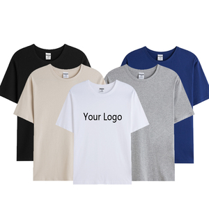 T-shirt da uomo personalizzata 100% <span class=keywords><strong>cotone</strong></span> di alta qualità, vestibilità ampia, <span class=keywords><strong>tinta</strong></span> <span class=keywords><strong>unita</strong></span>, extra large, estiva, adatta anche per unisex - Product Image 2